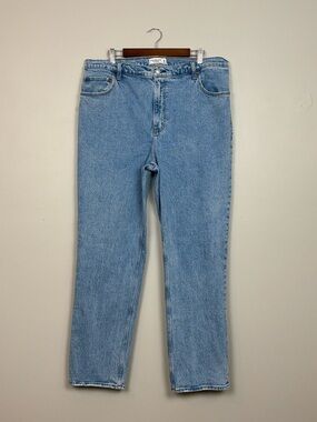 Abercrombie & Fitch Jeans Womens 34 Blue The 90's Straight Ultra High Rise Denim